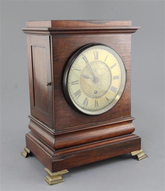 C. Love, Old Bond Street. A Regency rosewood bracket timepiece 11.75in.